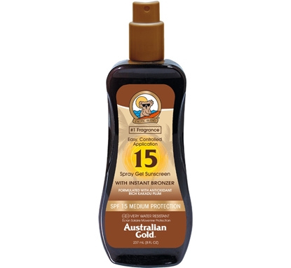 AUSTRALIAN GOLD SPF 15 SPRAY GEL MET BRONZER 237 ML